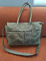 Mooie groen leren laptoptas van BURKELY, Ophalen of Verzenden, Gebruikt, Groen, Overige typen