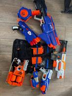 Set van 9 nerf pistolen en een vest, Ophalen of Verzenden, Gebruikt