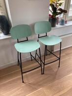2 barstoelen / barkrukken Infiniti Tondina Pop light green, Ophalen, Kunststof, Met voetsteun, Zo goed als nieuw