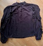 Mooie bruine blouse met ruches - Maat M, Kleding | Dames, Blouses en Tunieken, Maat 38/40 (M), Bruin, Lofty Manner, Ophalen of Verzenden