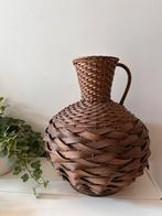 Rieten rotan jaren 60/70 vaas kan, O, O, Ophalen of Verzenden, Minder dan 50 cm