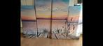 Canvas 4 luik, Huis en Inrichting, Ophalen, Gebruikt, Schilderij, 100 tot 125 cm