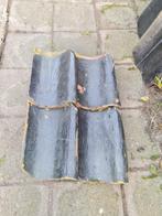 Dakpan oude holle zwart geglazuurd t.e.a.b., Ophalen, Gebruikt, Steen of Klei, Zwart