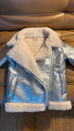 Zilveren Meisjes Winterjas maat 140, Ophalen, Zo goed als nieuw, Meisje, Jas