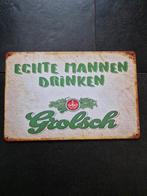 Grolsch Wandbord - Echte Mannen Drinken - Nieuw, Ophalen of Verzenden, Nieuw