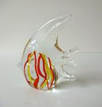 Glazen vis helder met slierten in rood en geel 2617-g, Antiek en Kunst, Kunst | Designobjecten, Ophalen of Verzenden