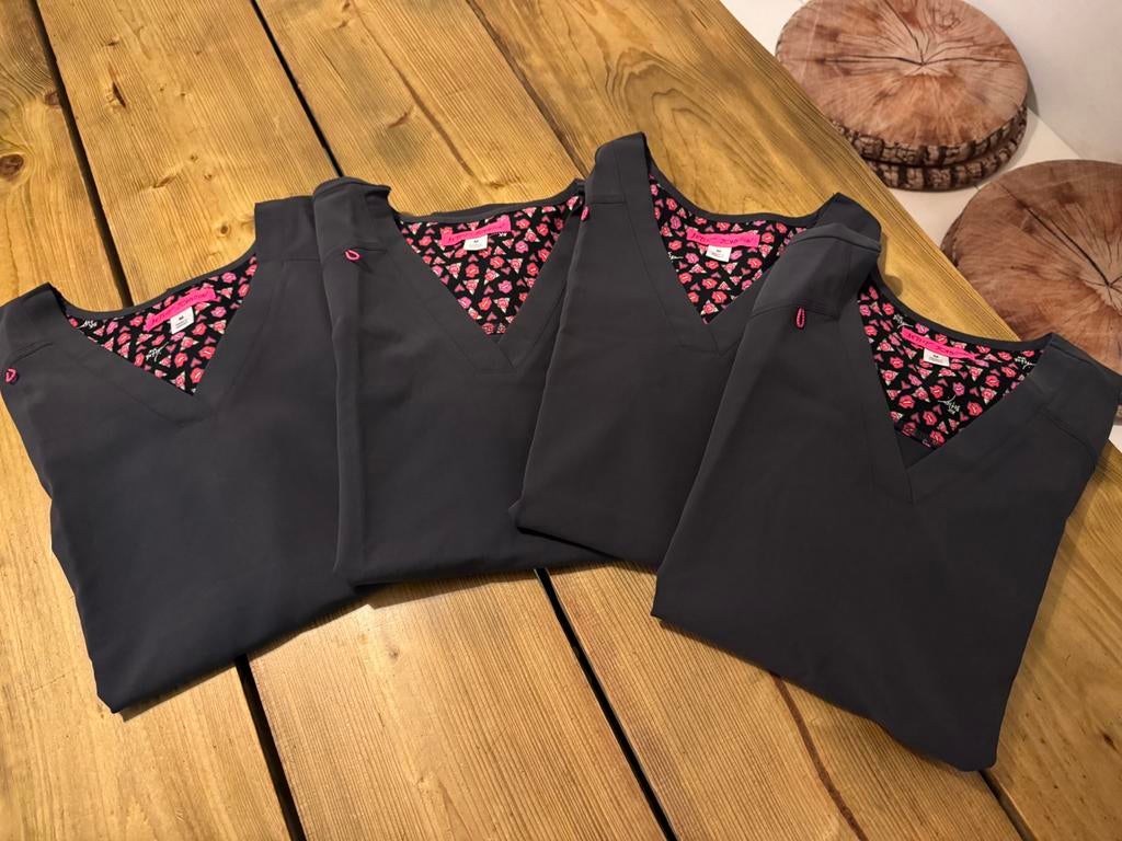 Betsey Johnson 4(!)x shirt *nieuw* antraciet M, Maat 38/40 (M), Nieuw, Ophalen of Verzenden, Korte mouw
