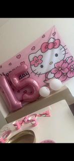 hello kitty canvas doek 180-110, Ophalen, Zo goed als nieuw, Versiering