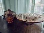 vintage glas fruitschaal schaaltjes vlootje, Antiek en Kunst, Antiek | Glas en Kristal, Ophalen of Verzenden