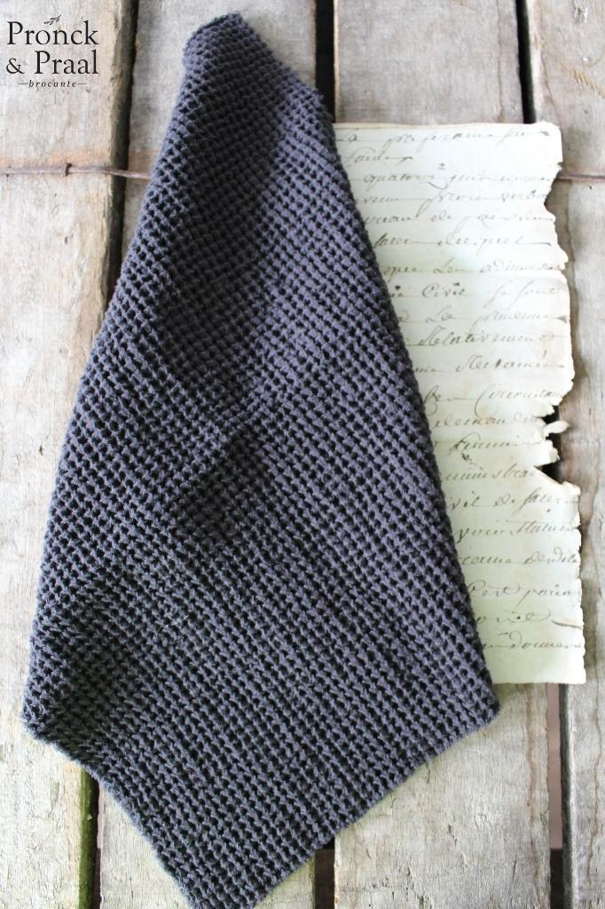 Keukendoekje gewafeld katoen Nr.1 *Pronck & Praal*, Huis en Inrichting, Keuken | Textiel, Nieuw, Overige typen, Zwart, Ophalen of Verzenden