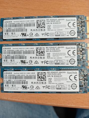 3x SanDisk X400 128GB SSD - M.2 beschikbaar voor biedingen