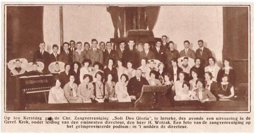 Knipsel 1929 Ierseke Yerseke Zangvereniging Soli Deo Gloria, Verzamelen, Ansichtkaarten | Nederland, Zeeland, 1920 tot 1940, Ophalen of Verzenden