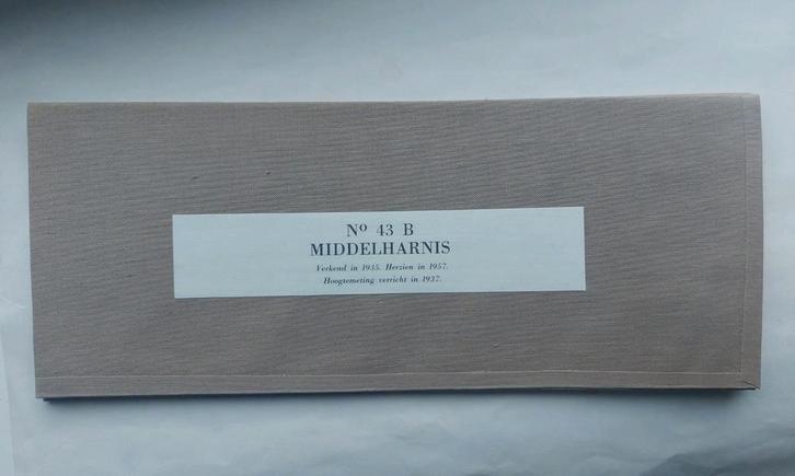 43B stafkaart uit 1959 Middelharnis Den Bommel Nieuwe Tonge, Boeken, Atlassen en Landkaarten, Zo goed als nieuw, Landkaart, Nederland