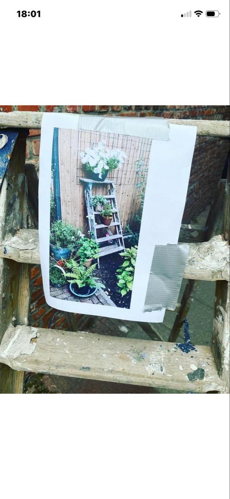 Oude schildersladder - decoratief en functioneel, Ophalen of Verzenden