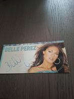 Fotokaart met handtekening Belgische zangeres Belle Perez, Ophalen, Zo goed als nieuw, Foto of Kaart, Gesigneerd