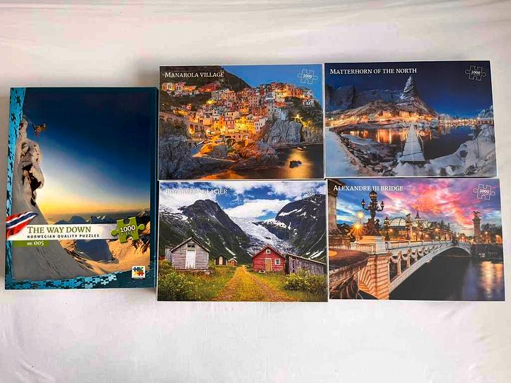 5 Vennerød Quality puzzels, Hobby en Vrije tijd, Denksport en Puzzels, Zo goed als nieuw, Legpuzzel, 500 t/m 1500 stukjes, Ophalen of Verzenden