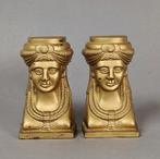 Antieke messing ornamenten. Vrouw, Caryatide. Frankrijk, Ophalen of Verzenden