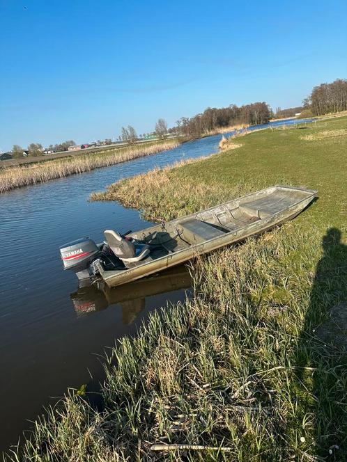 Monark 1448 platbodem met yamaha 40 pk autolube, Watersport en Boten, Vis- en Consoleboten, 30 tot 50 pk, 3 tot 6 meter, Benzine
