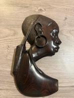 Houten Afrikaans Wandbeeld, Ophalen of Verzenden