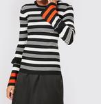 Ruffle striped pullover (eksept), Zwart, Nieuw, Ophalen of Verzenden, Lange mouw