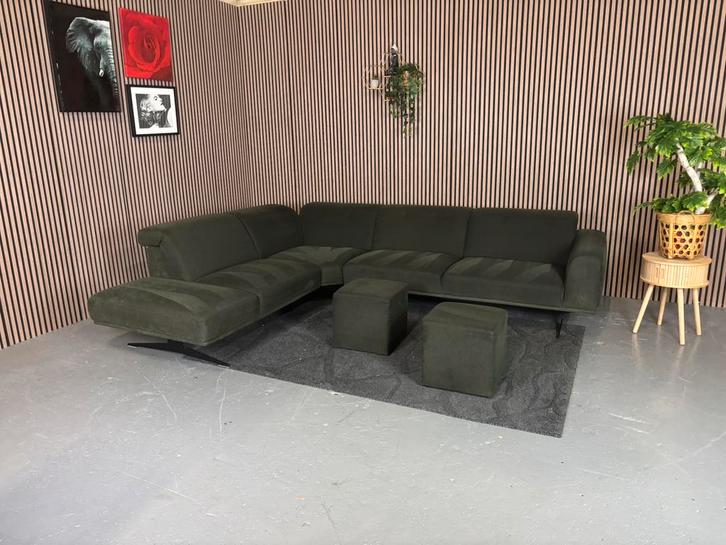 GRATIS LEVERING Luxe Hoekbank Donkergroen 290x240 GEREINIGD, Huis en Inrichting, Banken | Bankstellen, Zo goed als nieuw, Hoekbank