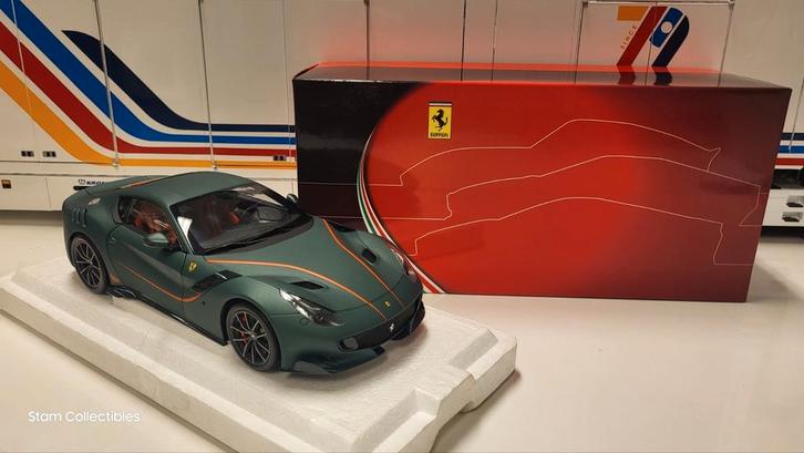 BBR Ferrari F12 TDF Matte Green / Verde Opaco, Hobby en Vrije tijd, Modelauto's | 1:18, Zo goed als nieuw, Auto, Overige merken