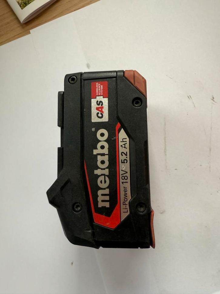 Metabo 18V 5.2Ah Accu - Nieuwe Variant, Amper Gebruikt, Doe-het-zelf en Verbouw, Gereedschap | Machine-onderdelen en Toebehoren