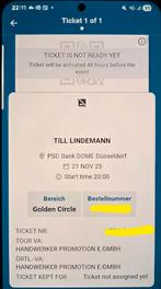 Till Lindemann Golden Circle in Düsseldorf, Tickets en Kaartjes, Eén persoon, November