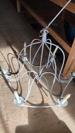 Mooie zware lamp/kroonluchter met 50 gouda kaarsen, Ophalen, Zo goed als nieuw