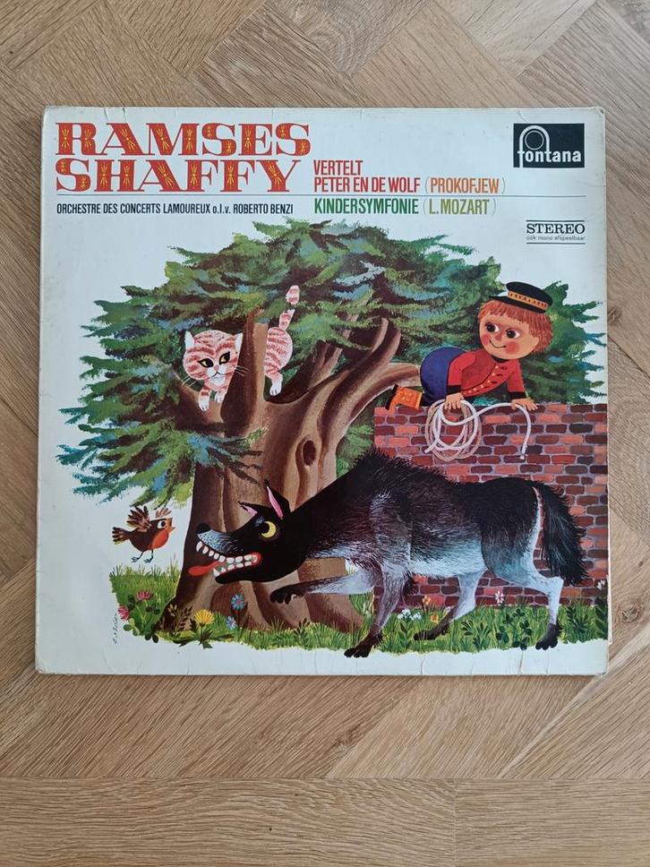 Ramses Shaffy - Peter en de Wolf LP, Cd's en Dvd's, Vinyl | Kinderen en Jeugd, Gebruikt, Verhaal of Sprookje, Tot 2 jaar, 3 tot 5 jaar