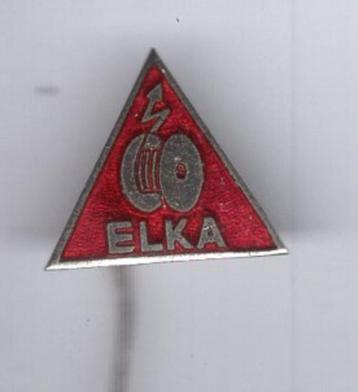 ELKA rood email op zilverkleurig elektra speldje ( W_209 ) beschikbaar voor biedingen
