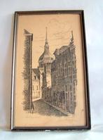 Ger van den Hoff tekening Dordrecht. 32x20cm., Antiek en Kunst, Ophalen of Verzenden