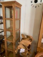 Compacte Kast Teakhout + aan 3 zijden Glas 45b x 40d x 190h., Ophalen, Nieuw