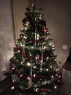 Kunstkerstboom H155 met pot en versiering, Ophalen, Gebruikt