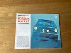 Opel Kadett Coupé & Rallye Brochure, Ophalen of Verzenden, Gelezen, Opel