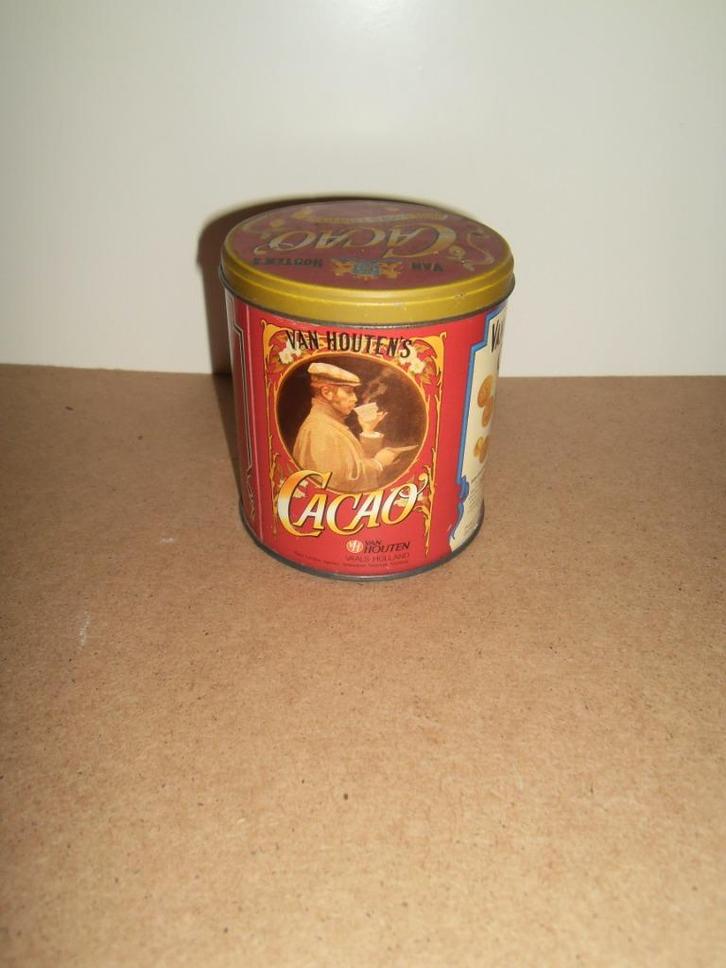 Oud Van Houten's Cacao blikje,bijna vol!Cocoa,chocolade, Verzamelen, Merken en Reclamevoorwerpen, Verpakking, Ophalen of Verzenden