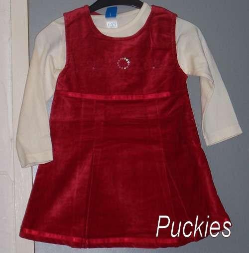 Rode jurk + longsleeve maat 80 NIEUW (6245), Kinderen en Baby's, Babykleding | Maat 80, Meisje, Jurkje of Rokje, Nieuw, Ophalen of Verzenden