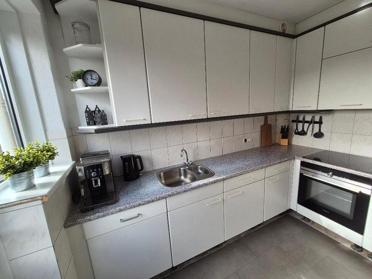 Keuken, Huis en Inrichting, Keuken | Complete keukens, Gebruikt, Hoekkeuken, Wit, Hout, Ophalen