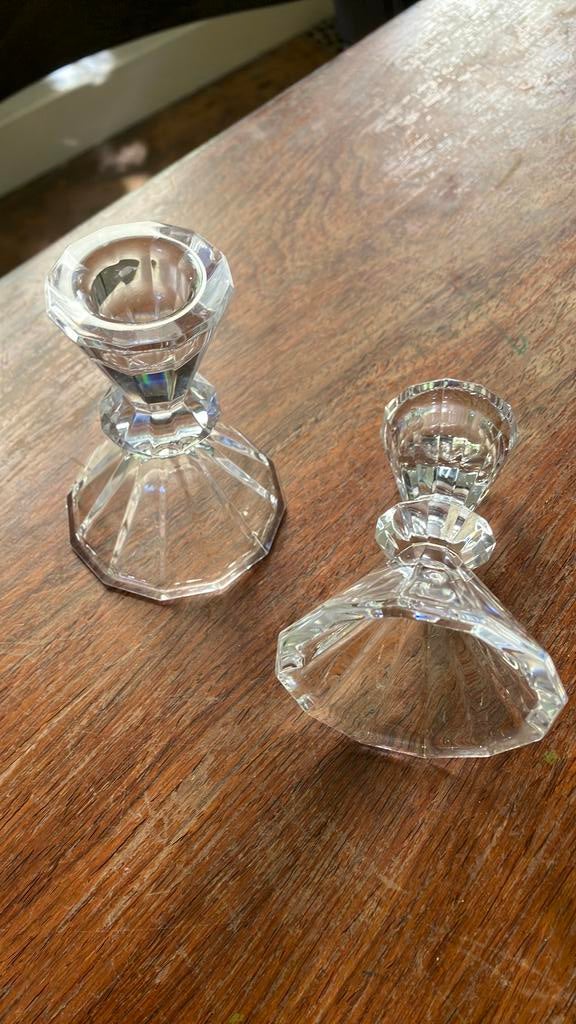 Kristallen kandelaars set, Antiek en Kunst, Ophalen of Verzenden, Kristal