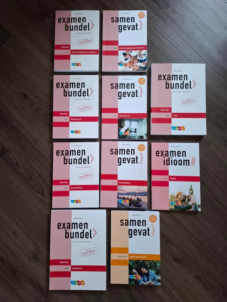 Examenbundel + Samengevat  VWO 2024/25 mw,wi,gs,ne,fr,en, Boeken, Schoolboeken, Ophalen of Verzenden, Zo goed als nieuw, VWO, ThiemeMeulenhoff