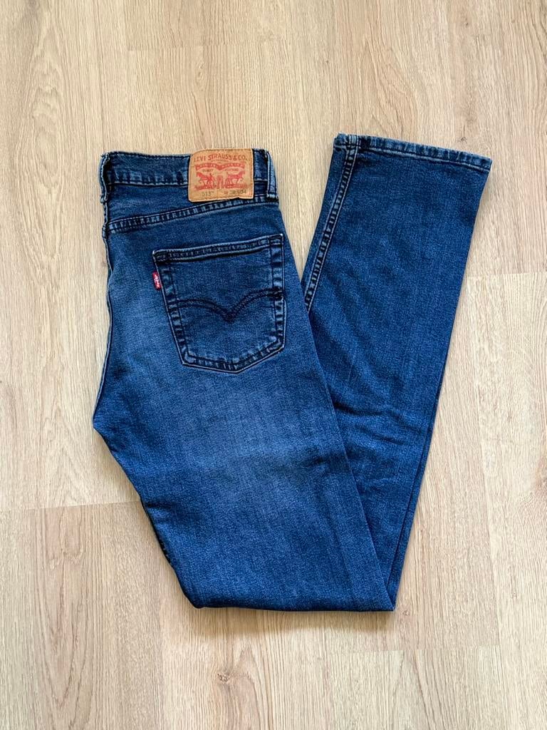 Levi’s 513 Jeans Blauw • Maat W30 L34, Ophalen of Verzenden, Gedragen, Blauw, W32 (confectie 46) of kleiner