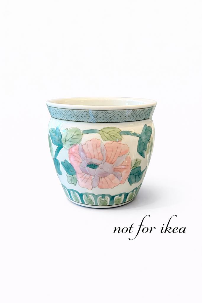 Bloempot porselein – bloemen design – vintage stijl, Antiek en Kunst, Antiek | Porselein, Ophalen