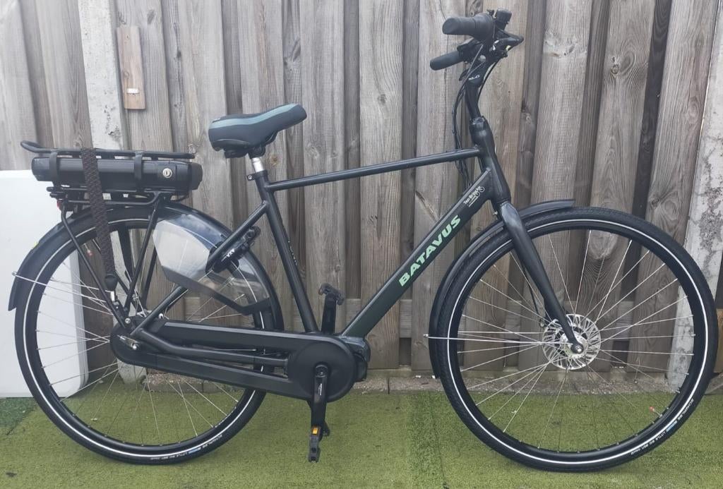 Elektrische Batavus Fonk middenmotor herenfiets frame 53, 51 tot 55 cm, Ophalen, Zo goed als nieuw, Batavus