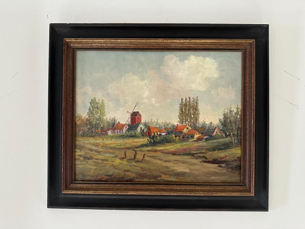 "Antiek schilderij M. Martens, Antiek en Kunst, Kunst | Schilderijen | Klassiek, Ophalen of Verzenden