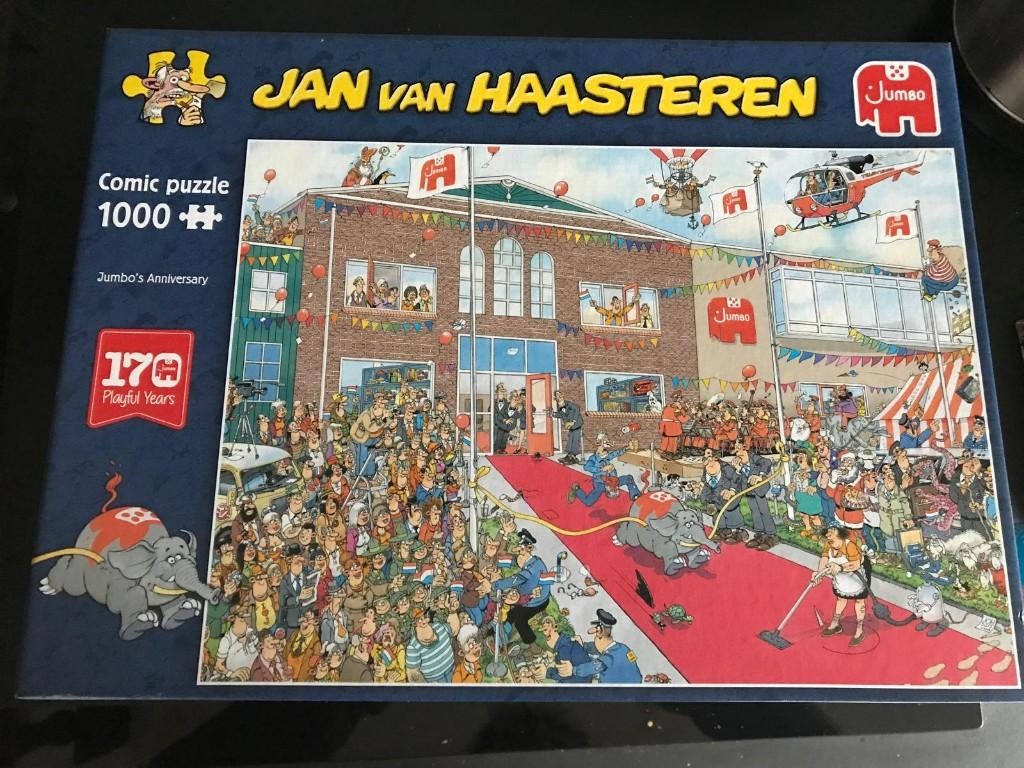 Jan van Haasteren Jumbo's Anniversary 1000st Jumbo, Ophalen of Verzenden, 500 t/m 1500 stukjes, Zo goed als nieuw, Legpuzzel