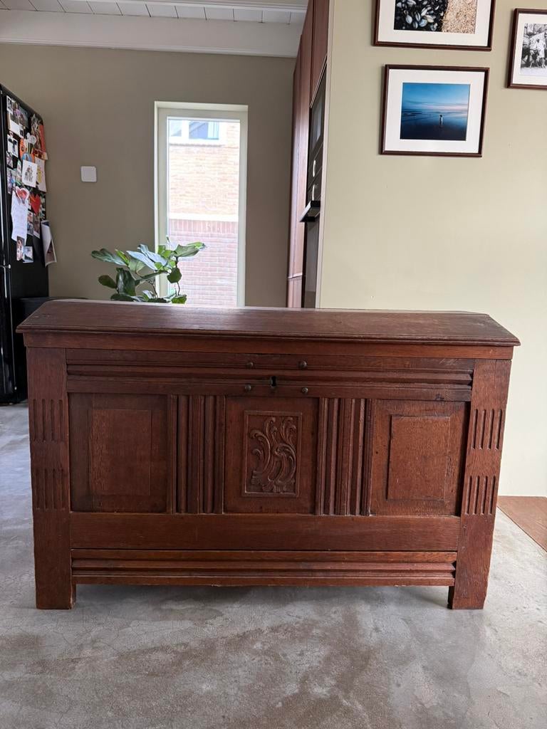 Antieke dekenkist, Huis en Inrichting, Woonaccessoires | Kisten, Zo goed als nieuw, Minder dan 50 cm, 100 tot 150 cm, Ophalen