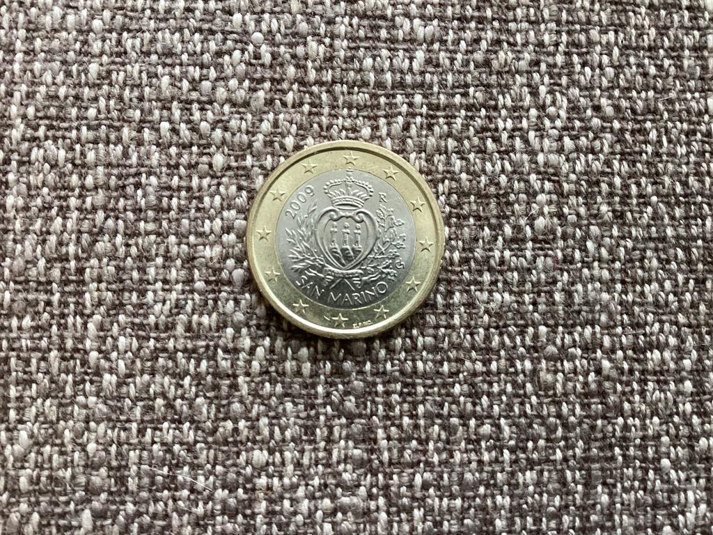 1 euro munt San Marino 2009, Ophalen of Verzenden, San Marino, 1 euro, Losse munt