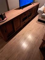 Te koop tv kast teak, Ophalen, Gebruikt, Teakhout, 200 cm of meer