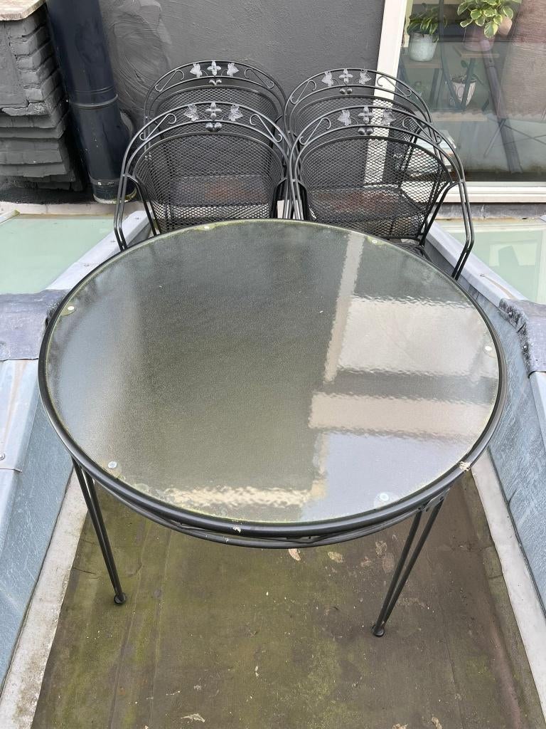 Franse tuinset (Royal Garden Elegance), Tuin en Terras, Tuinsets en Loungesets, Ophalen, Gebruikt, Tuinset, Eettafel