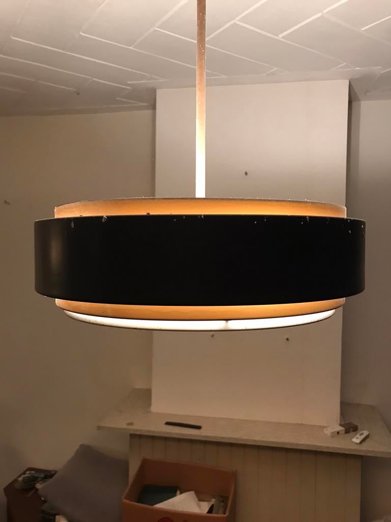 Hiemstra Evolux model 8063 pendellamp vintage retro lamp, Ophalen of Verzenden, Gebruikt, Minder dan 50 cm